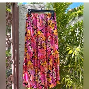 Japna Floral Pink and Orange Women's Skirt size M